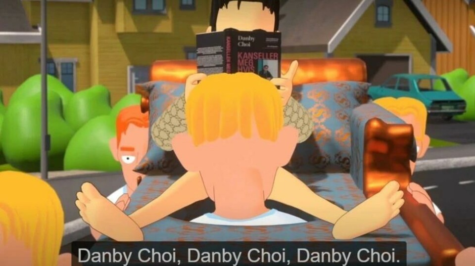 Danby Choi dukker opp i animasjonsserien Hellerudsvingen som vises på NRK TV.