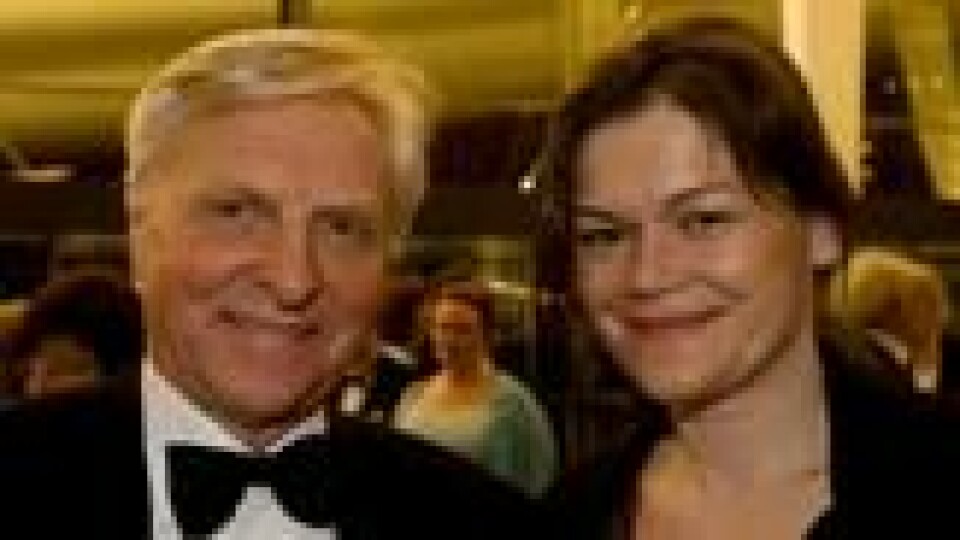 Ble separert: Fiolinist Arve Tellefsen og Kristin Slørdahl fotografert etter festforestillingen i operahuset i Oslo i 2008. Ble separert: Fiolinist Arve Tellefsen og Kristin Slørdahl fotografert etter festforestillingen i operahuset i Oslo i 2008. Foto: Bjørn Sigurdsøn / NTB
