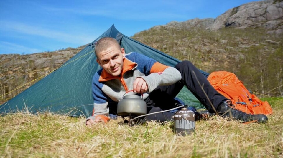 Marius Fuglestad har brukt rundt en uke på å planlegge en tur som mange andre bruker opp mot et år på å planlegge i forkant. Foto: Maren Ege Tjoflåt