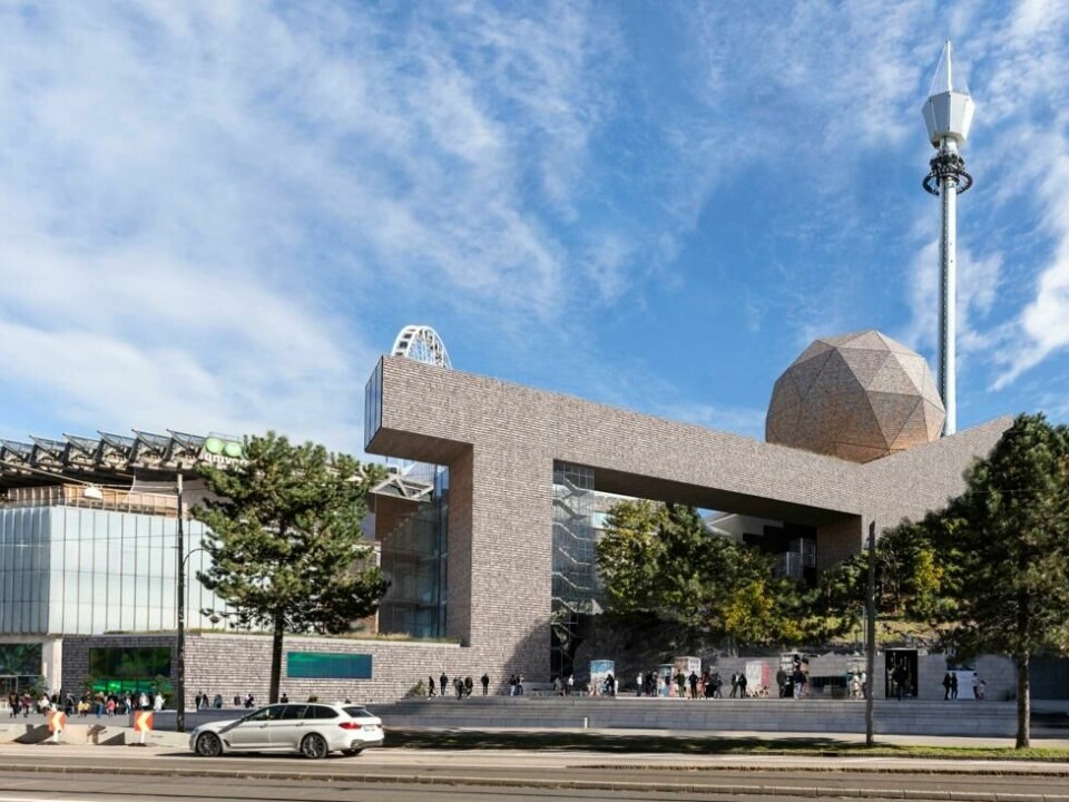 Wisdome er en ny sfærisk bygning som bygges på taket av Universeum, Sveriges nasjonale vitenskapssenter og et av de mest besøkte turistmålene i Göteborg. Wisdome er en ny sfærisk bygning som bygges på taket av Universeum, Sveriges nasjonale vitenskapssenter og et av de mest besøkte turistmålene i Göteborg. Foto: Wingårdhs