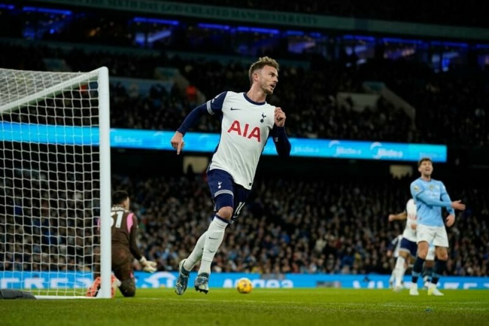 Tottenhams James Maddison storspilte mot Manchester City lørdag.