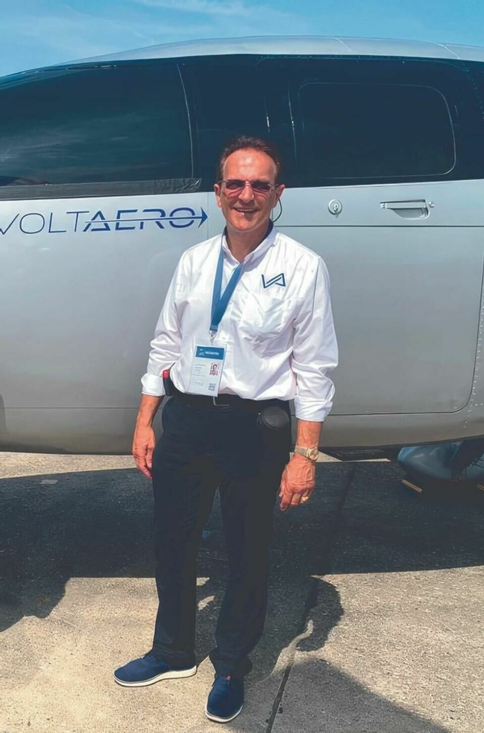 Franske Jean Botti jobbet mange år i Airbus, men har nå etablert sitt eget selskap VoltAero for å bygge nye fly som skal bidra til å redusere CO2-utslippene fra luftfarten. Franske Jean Botti jobbet mange år i Airbus, men har nå etablert sitt eget selskap VoltAero for å bygge nye fly som skal bidra til å redusere CO2-utslippene fra luftfarten. Foto: sky2share