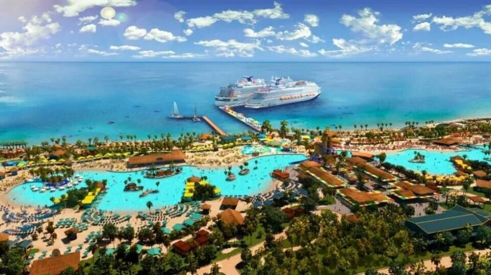Carnival Cruise Line regner med to millioner besøkende årlig på sitt egeneide, egenutviklede destinasjon Celebration Key på Grand Bahamas.