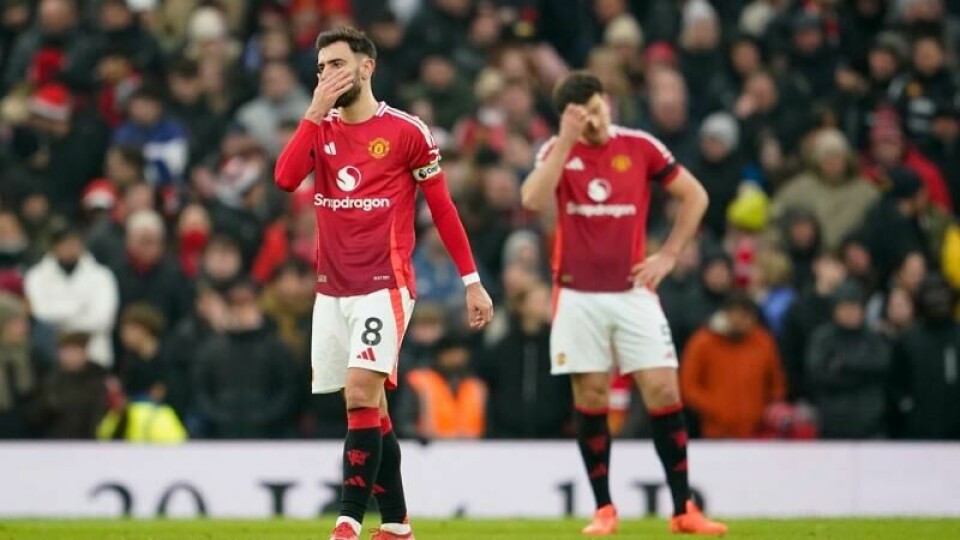 Bruno Fernandes og Manchester United røk for Brighton i Premier League søndag.