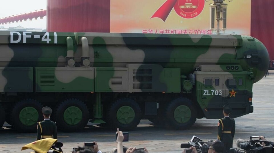 Det kan ha vært et interkontinentalt ballistisk missil av denne typen, Dong Feng 41, som Kina skjøt opp onsdag.