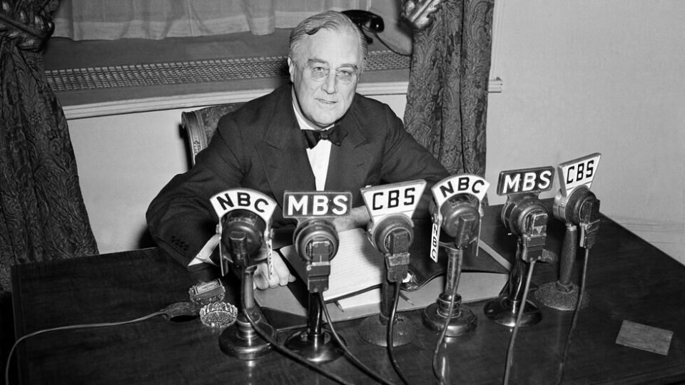 President Roosevelt erklærte krig mot Tyskland. Bildet er fra 1941. President Roosevelt erklærte krig mot Tyskland. Bildet er fra 1941. Foto: Henry Griffin / AP/NTB
