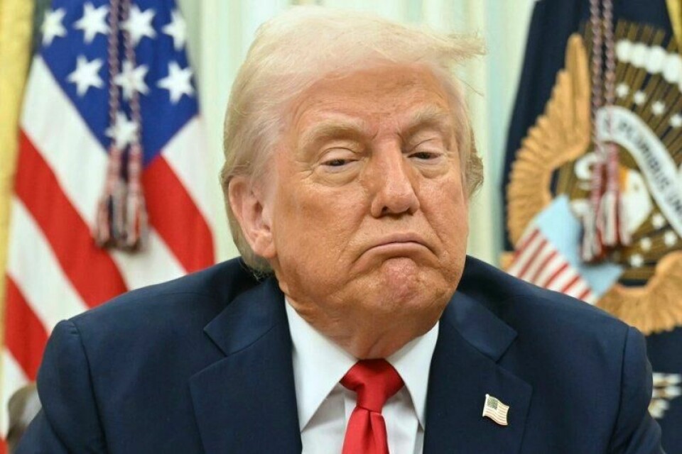 President Donald Trump i Det ovale kontor i Det hvite hus mandag.