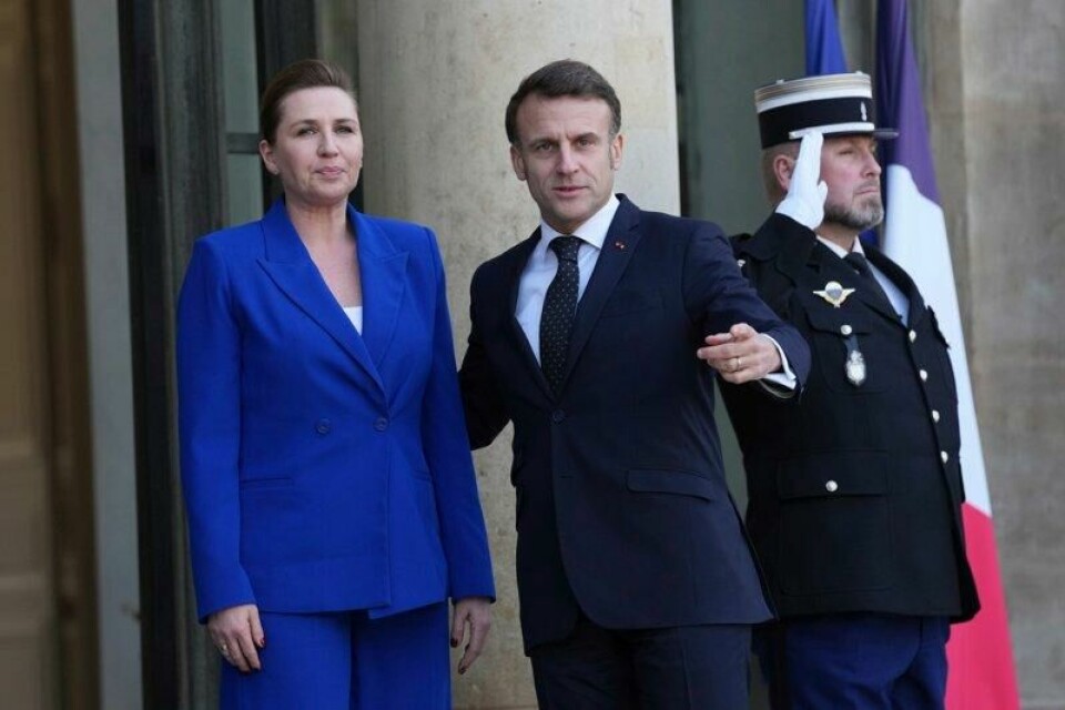 Statsminister Mette Frederiksen i Paris mandag denne uken.