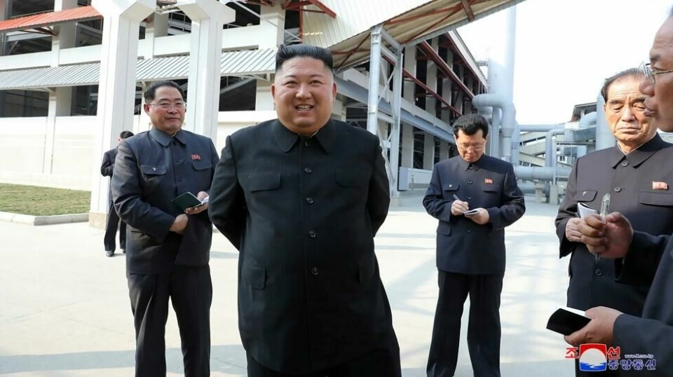 Den Nordkoreanske lederen viste seg for første gang i offentligheten 1.mai.