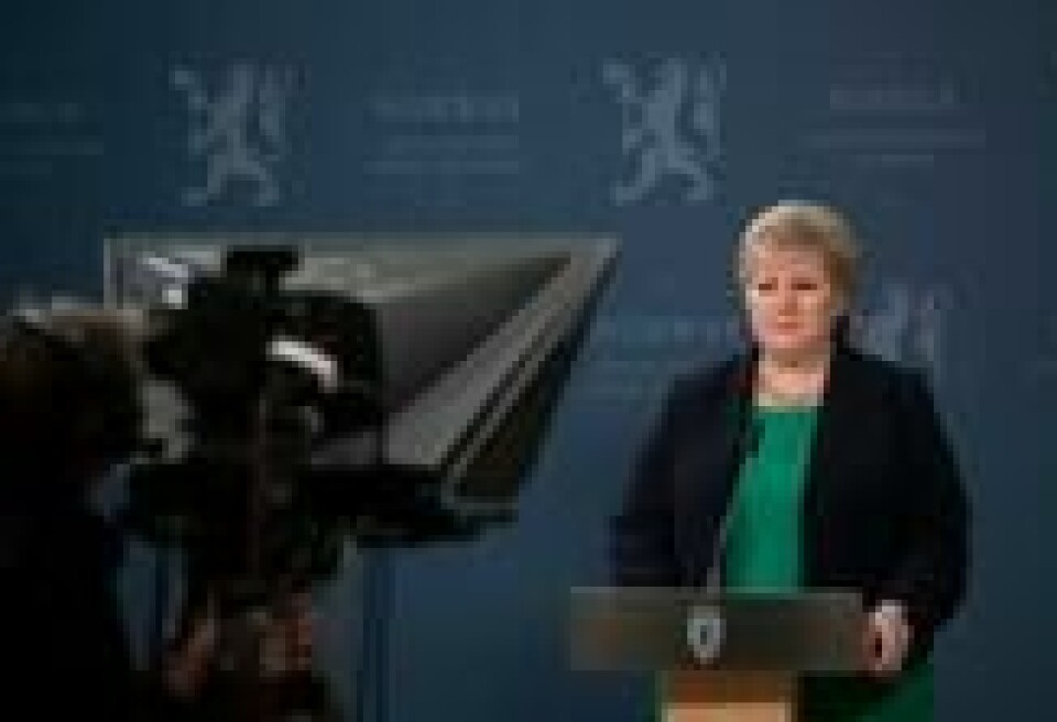 Statsminister Erna Solberg taler til nasjonen om coronautbruddet som lammer store deler av Norge. Statsminister Erna Solberg taler til nasjonen om coronautbruddet som lammer store deler av Norge. Foto: Terje Bendiksby / NTB scanpix Foto: Terje Bendiksby / NTB scanpix