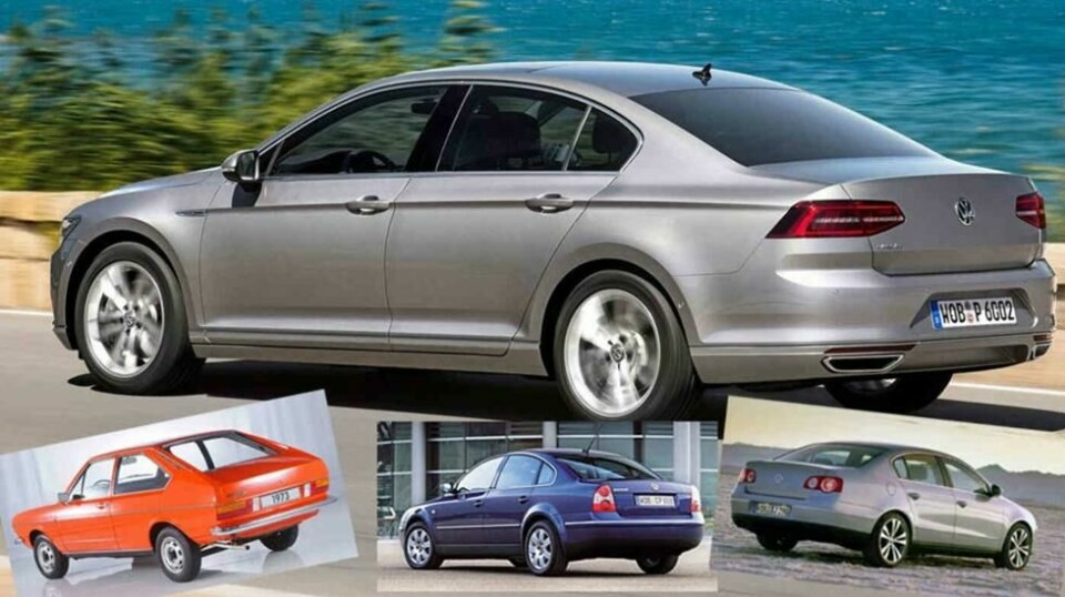 VW Passat i sedanutgave har vært med oss i 44 år,men nå er det slutt.Nesten.