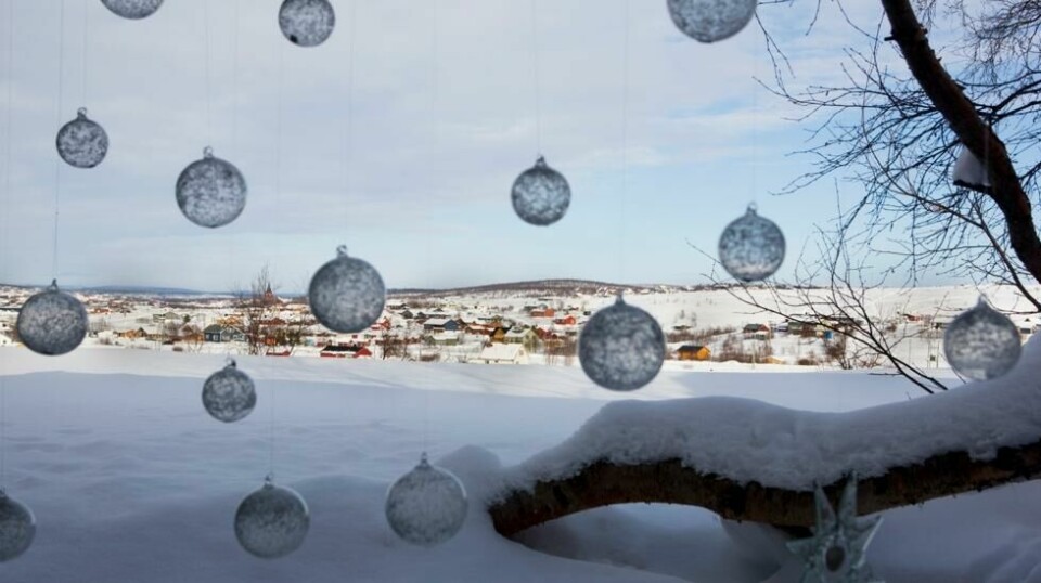 I Kautokeino er de vant til vinter og kulde. Her utsikten til Kautokeino fra Juhls sølvsmie. Foto: Berit Roald / NTB