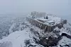 Under SSW-fenomenet i februar 2021 trakk kulda og snøen helt ned til Athen i Hellas. Foto: Antonis Nikolopoulos / Eurokinissi via AP