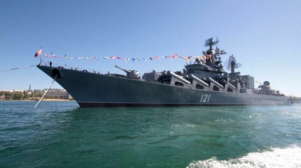Den russiske missilkrysseren «Moskva» ble senket 13. april.