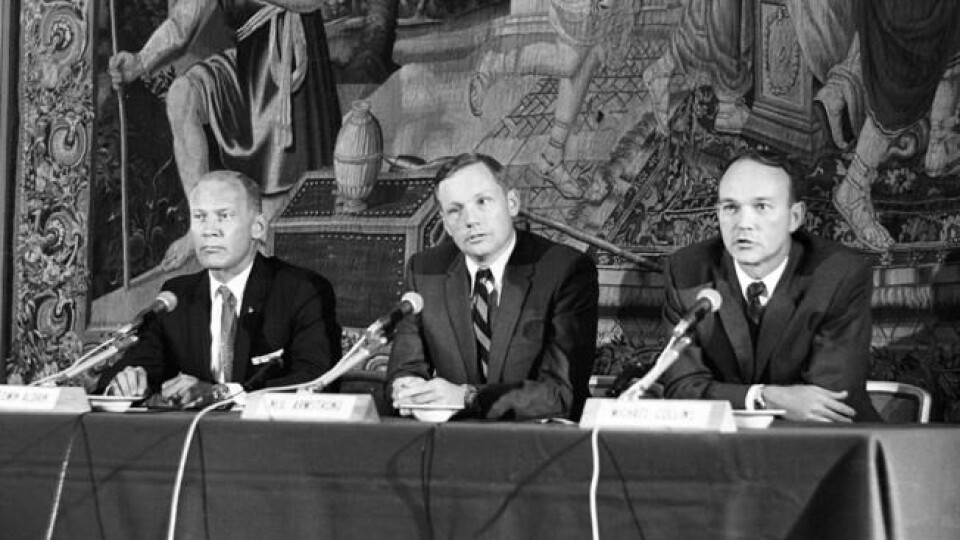 Apollo-mannskapet som var på månen besøker Oslo i 1969. Apollo-mannskapet som var på månen besøker Oslo i 1969. Foto: Aage Storløkken / NTB scanpix