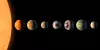 Nasa offentliggjorde denne illustrasjonen av Trappist-1-systemet da det ble gjort kjent i februar. Illustrasjon: Nasa.