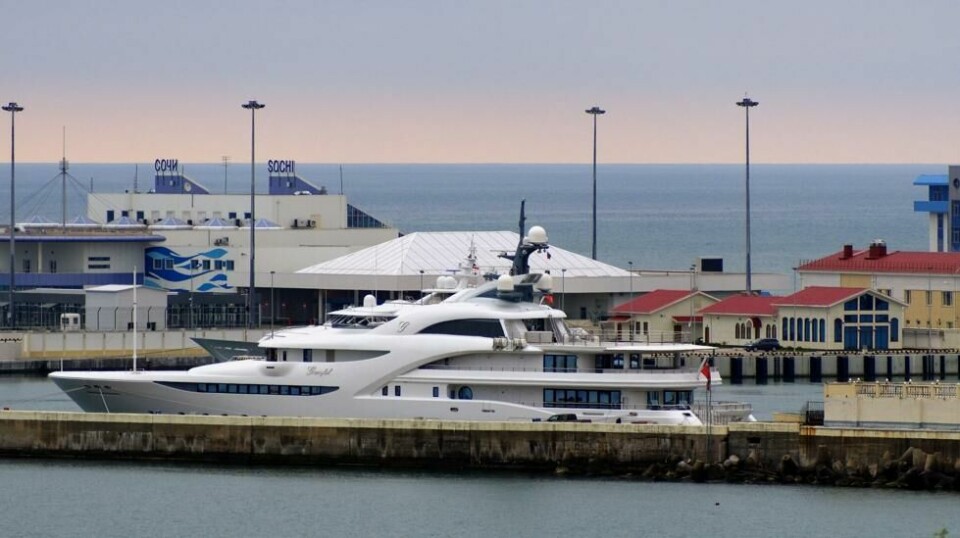 Vladimir Putins yatch Graceful fotografert i Sochi i 2018. Lisens: CC BY-SA 3.0 https://creativecommons.org/licenses/by-sa/3.0