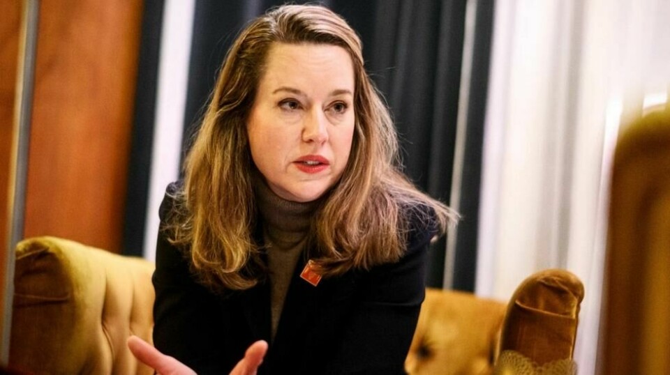 Amy E. Pope, generaldirektør i Den internasjonale organisasjonen for migrasjon (IOM), på besøk i Oslo.