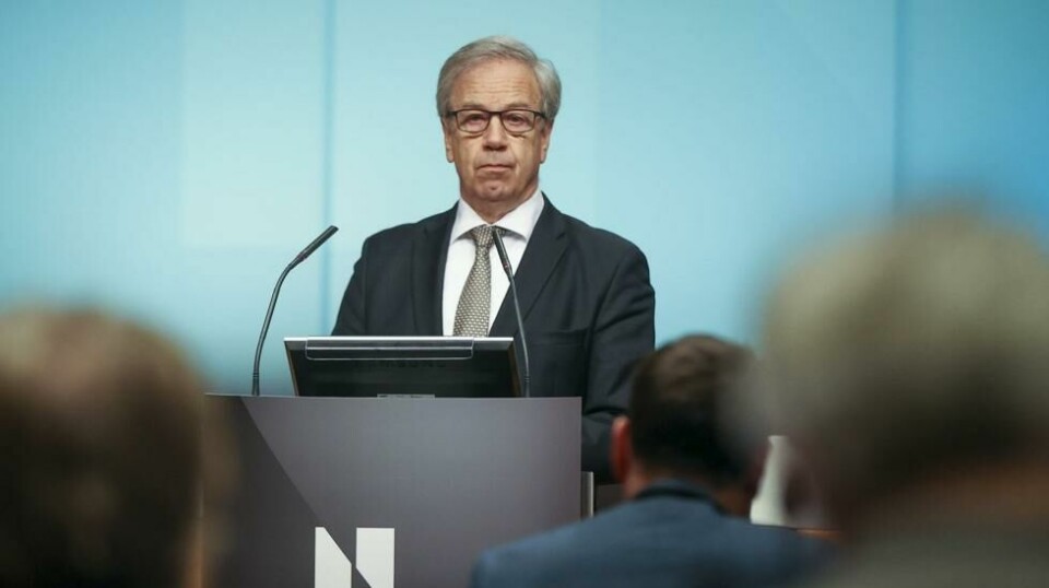 I et ekstraordinært rentemøte sist torsdag satte sentralbanksjef Øystein Olsen ned styringsrenten med 0,5 prosent. Foto: NTB scanpix.
