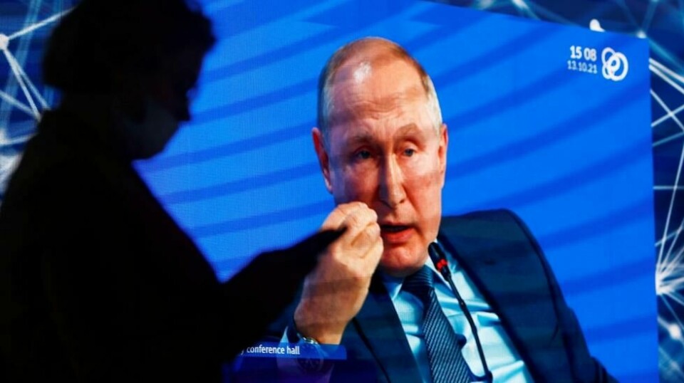 – Visse taler av Vladimir Putin indikerer at han har vist tegn på mental ustabilitet, forklarer Kanji Okazaki, leder for risikomåling ved Risk Measurement Technologies. Her fra en tidligere tale under Russian Energy Week International Forum i Moskva i oktober 2021.