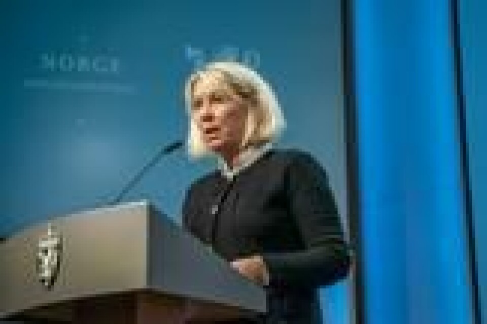 – Den sjuende basen i Tromsø gi en betydelig styrket helikopterkapasitet i nord, sier justis- og beredskapsminister Monica Mæland (H). – Den sjuende basen i Tromsø gi en betydelig styrket helikopterkapasitet i nord, sier justis- og beredskapsminister Monica Mæland (H). Foto: NTB