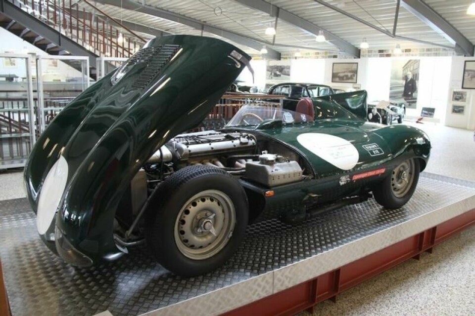 Det er flere replikaer enn originale Jaguar D-Type, men Ole Sommers er ekte – og meget verdifull. FOTO: IVAR ENGERUD Det er flere replikaer enn originale Jaguar D-Type, men Ole Sommers er ekte – og meget verdifull. FOTO: IVAR ENGERUD