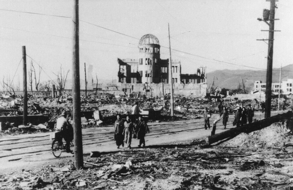 Sentrum av Hiroshima i ruiner. Arkivbilde fra 1945. Sentrum av Hiroshima i ruiner. Arkivbilde fra 1945. Foto: AP Photo, File