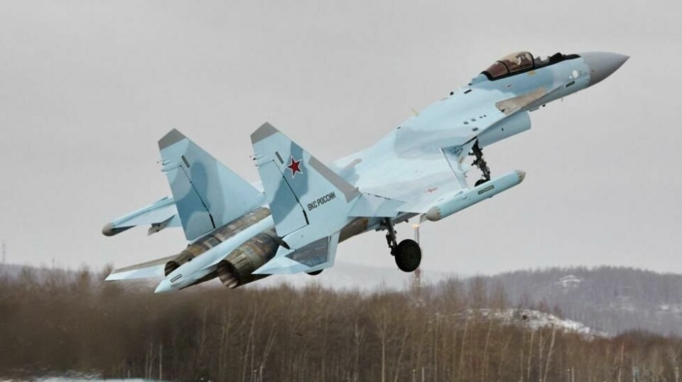 Et russisk jagerfly i en annen anledning. Dette er et illustrasjonsfoto.
