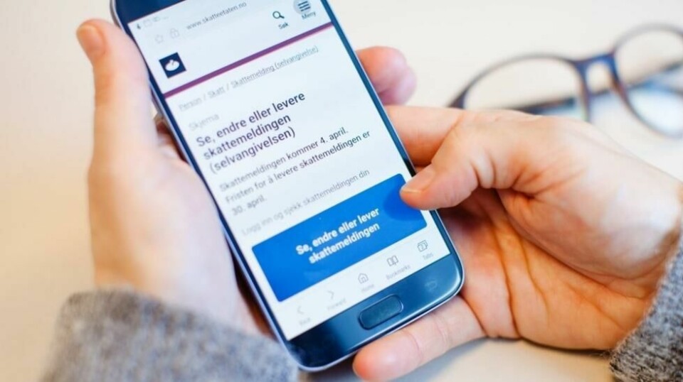 Frist for å levere skattemeldingen er 30. april. For selvstendig næringsdrivende er fristen 31. mai. Illustrasjonsbilde: Skatteetaten
