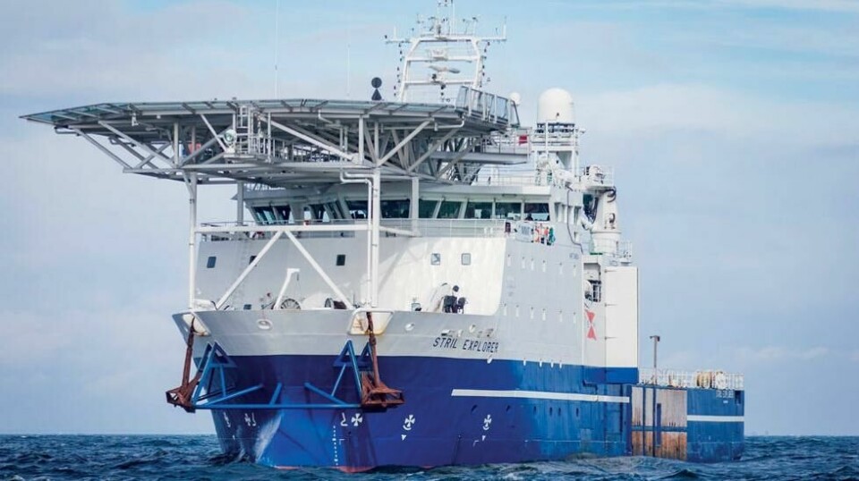 GASSRØRLEDNING: All makt til EU-lover? Det norske fartøyet Stril Explorer har kartlagt sjøbunnen i Østersjøen for gassrørene fra Russland til Tyskland.