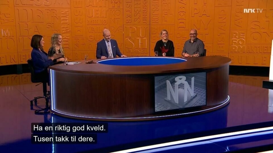 Fra Nytt på Nytt-sendingen på NRK sist fredag.
