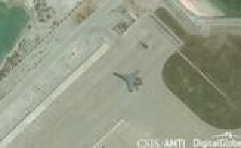 Satellittfoto av det CSIS Asia Maritime Transparency Initiative beskriver som flere nye våpensystemer, inkludert J-11 kampfly på den kinesiske basen på Woody Island i Sør-Kinahavet, 12. mai 2018. Scanpix/Reuters. Satellittfoto av det CSIS Asia Maritime Transparency Initiative beskriver som flere nye våpensystemer, inkludert J-11 kampfly på den kinesiske basen på Woody Island i Sør-Kinahavet, 12. mai 2018. Scanpix/Reuters.