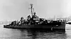 USS Johnston (DD-557) slik hun så ut da hun seilte ut fra Washington i 1943. Foto: NHHC