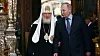 I Russland pleier president Vladimir Putin et nært forhold til patriarken Kirill og Den russisk ortodokse kirken. Men russerne er blant de minst religiøse. Foto: Mikhail Tereschenko / Reuters/NTB