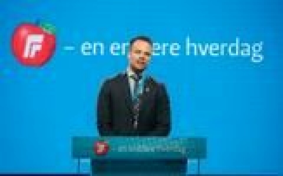 Jon Helgheim (Frp) på talerstolen under Fremskrittspartiets landsmøte. Jon Helgheim (Frp) på talerstolen under Fremskrittspartiets landsmøte. Foto: Vidar Ruud / NTB scanpix