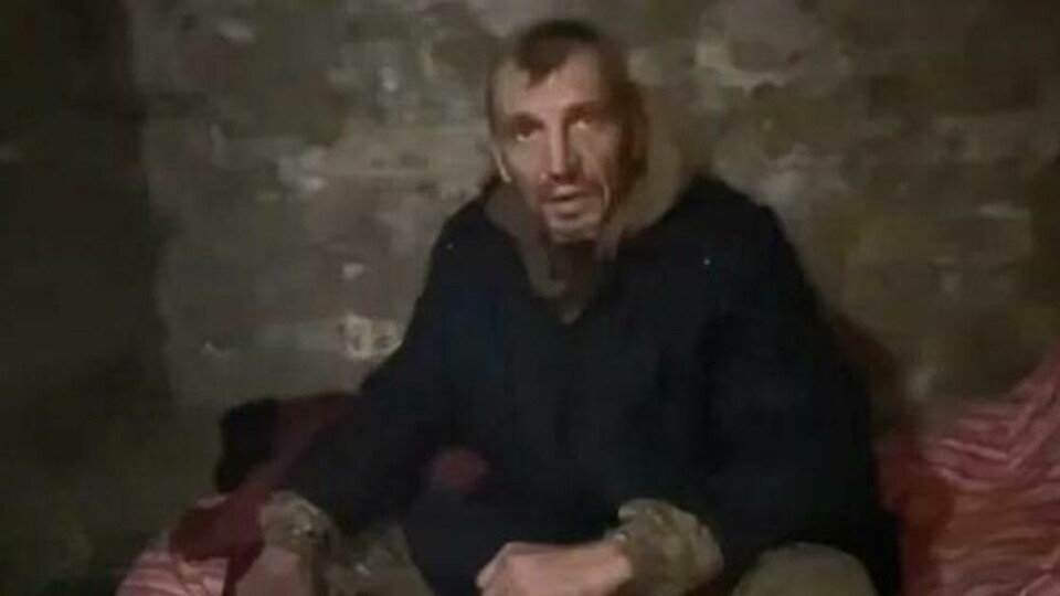 Skjermdump delt via BBC viser Jevgenij Nuzhin i Ukraina. Skjermdump delt via BBC viser Jevgenij Nuzhin i Ukraina. Foto: Skjermdump/BBC