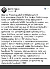 Les innlegget til Carl I. Hagen i sin helhet. Foto: Skjermdump / Facebook