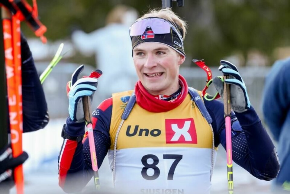 Isak Frey var ankermann for Norge på søndagens mixedstafett.