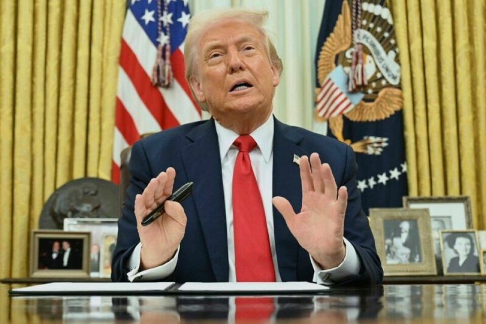 President Donald Trump i Det ovale kontor mandag.