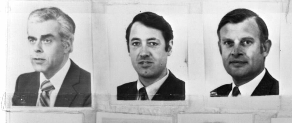 Flygerne ombord på KLM Flight 4805: kaptein Jacob Louis Veldhuyzen van Zanten, co-pilot Klaas Meurs og flyingeniør Willem Schreuder. Foto: AP Photo Flygerne ombord på KLM Flight 4805: kaptein Jacob Louis Veldhuyzen van Zanten, co-pilot Klaas Meurs og flyingeniør Willem Schreuder. Foto: AP Photo
