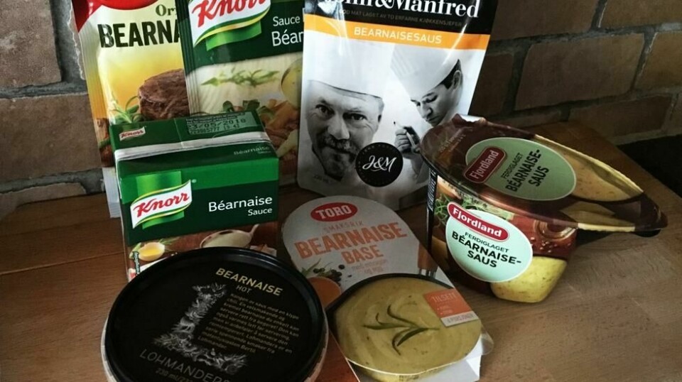 Trine og Kjell Petter stekte seg entrecôte og testet hvordan 7 ulike béarnaisesauser bidro til måltidet...