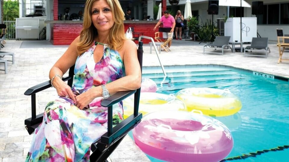 ARTYKVELD: Christine Sposa er klar for kveldens pool-party på North Beach Hotel.