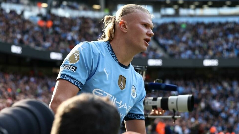 Erling Braut Haaland kom ikke på scoringslista da Manchester City slo Fulham i Premier League lørdag. Foto: Darren Staples / AP / NTB