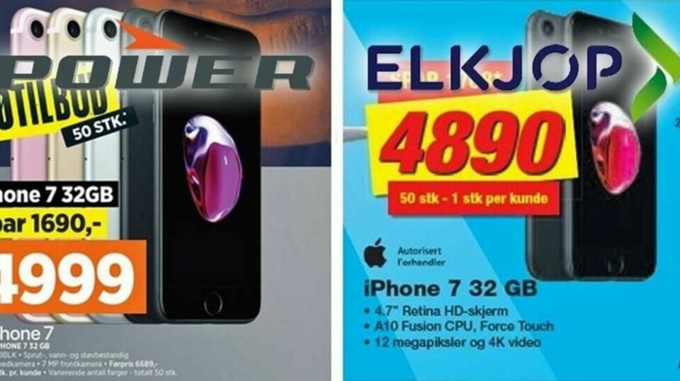 Full priskrig mellom elektronikkgigantene kommer kundene tilgode. Montasje: Nettavisen