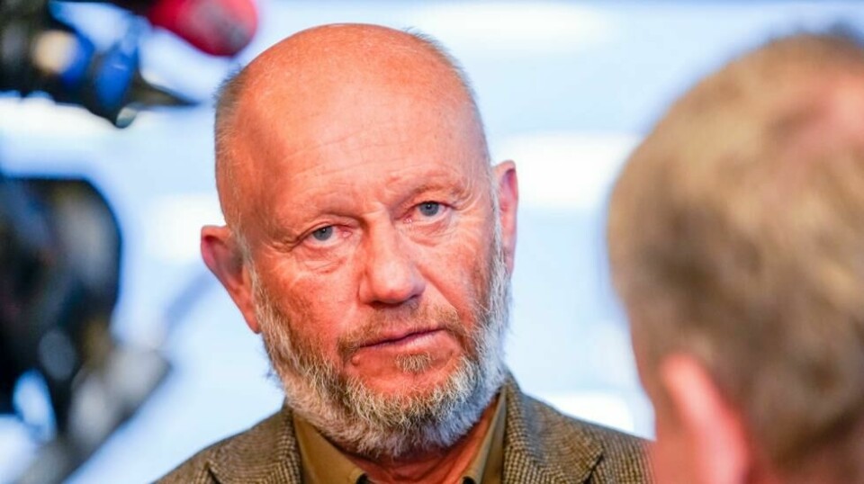 Stein Lier-Hansens advokat Stian Berger Røsland sier til E24 at hans klient ikke ønsker å kommentere saken. Her intervjues Lier-Hansen av pressen i forbindelse med lønnsoppgjøret for 2023. Foto: Terje Pedersen / NTB
