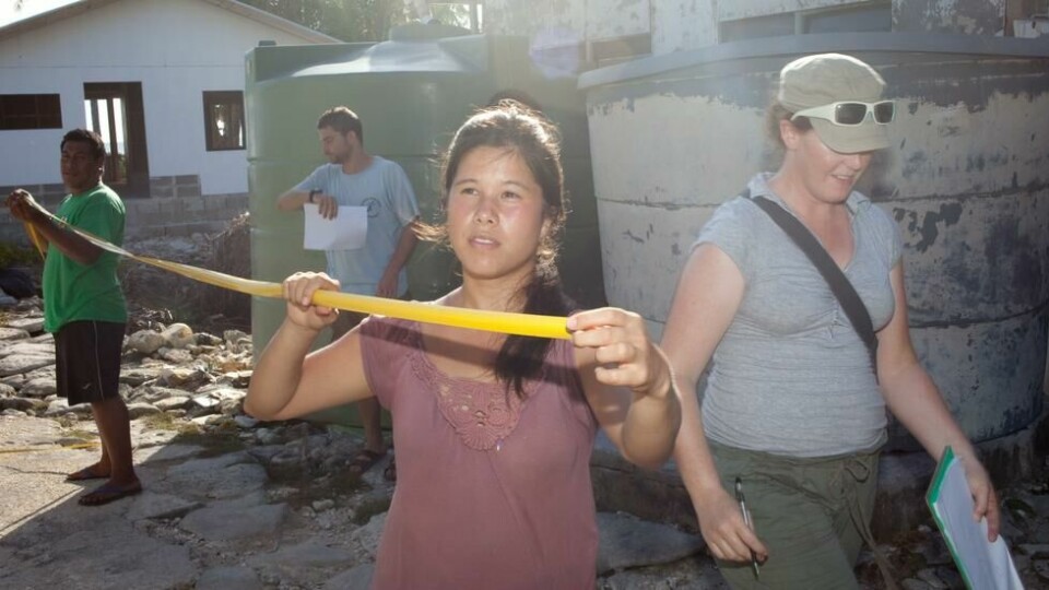 Oppholdet Lan Marie Nguyen Berg hadde på Tuvalu var varmt, tørt og skittent. Innbyggerne måtte klare seg på under 20 liter vann om dagen. – Det er en virkelighet mange lever i den dag i dag. Oppholdet Lan Marie Nguyen Berg hadde på Tuvalu var varmt, tørt og skittent. Innbyggerne måtte klare seg på under 20 liter vann om dagen. – Det er en virkelighet mange lever i den dag i dag. Foto: Privat