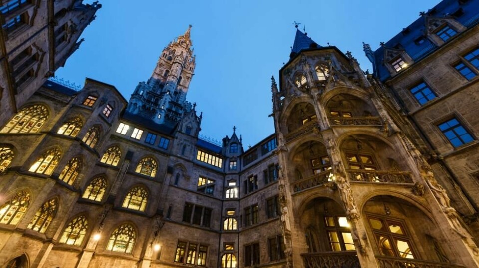 Rådhuset i München, fotografert vinterstid. Foto: Colourbox.com
