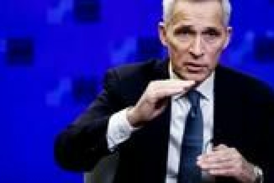 Nato-sjef Jens Stoltenberg under NHOs årskonferanse i Oslo Spektrum. Nato-sjef Jens Stoltenberg under NHOs årskonferanse i Oslo Spektrum. Foto: Kenzo Tribouillard / AFP