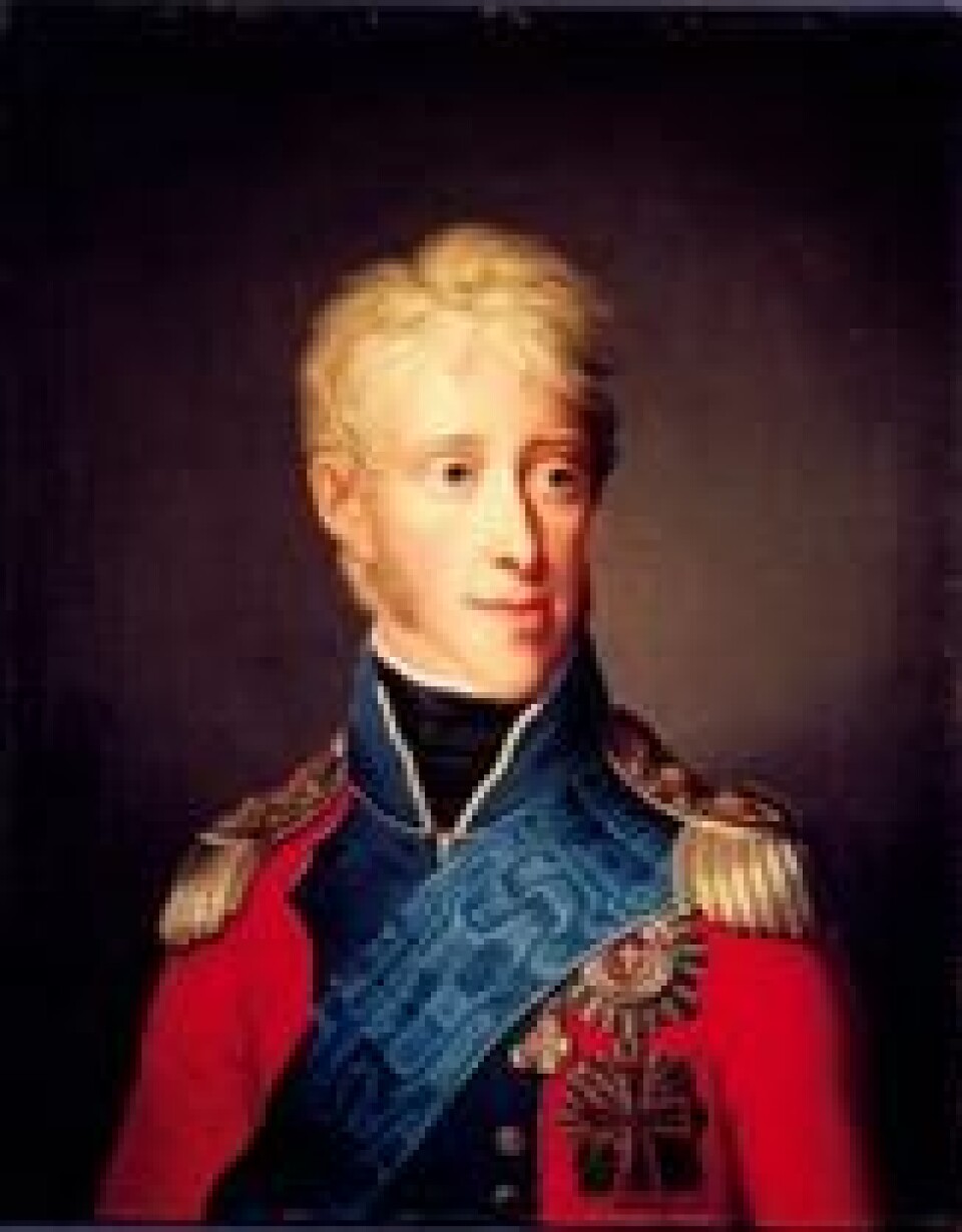 Danmarks konge Frederik VI måtte innse nederlaget og gi opp Norge til erkefienden Sverige. Danmarks konge Frederik VI måtte innse nederlaget og gi opp Norge til erkefienden Sverige. Foto: Friedrich Carl Gröger