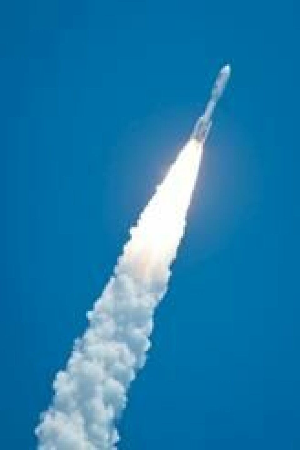 Juno på vei til værs på en Atlas V-bærerakett, august 2011. Foto: Nasa. Juno på vei til værs på en Atlas V-bærerakett, august 2011. Foto: Nasa.